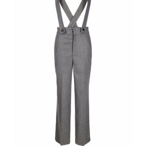 nwot: ba&sh bao suspender trousers in charcoal grey